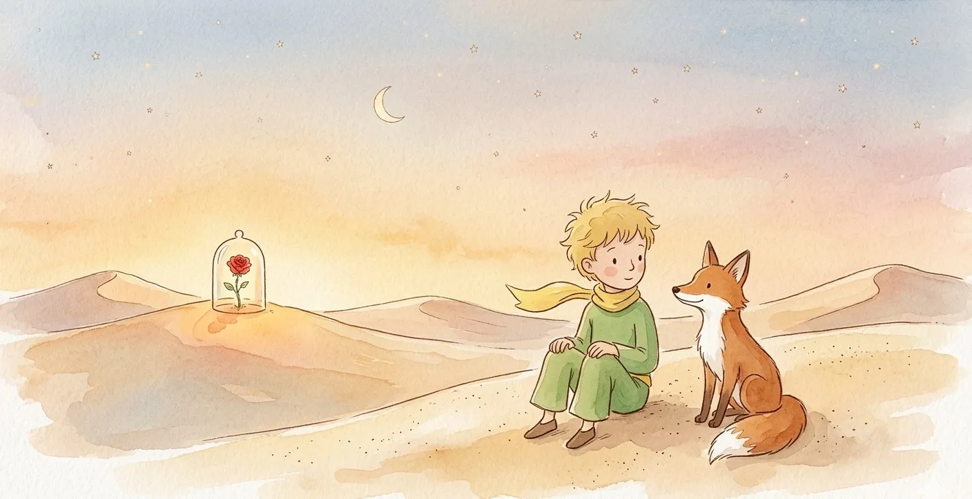 raposa e vínculo emocional inspirado em O Pequeno Príncipe
